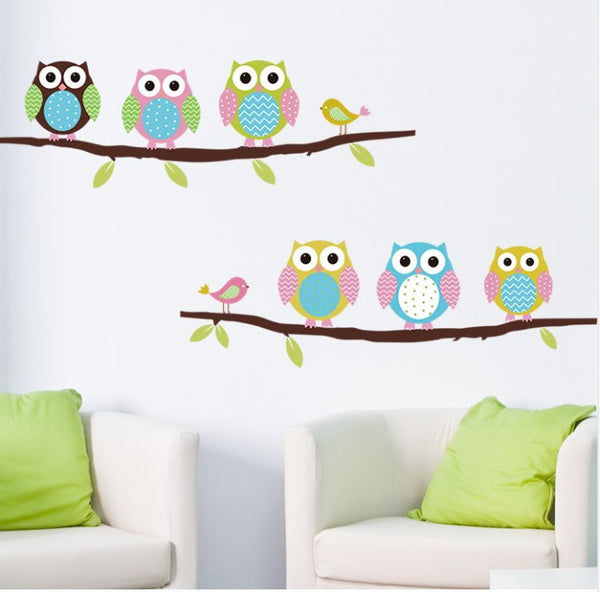 Animal Cartoon Owl DIY Vinyl Wall Sticker