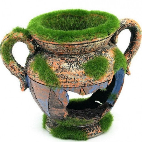 Vase with Moss Aquarium Decoration