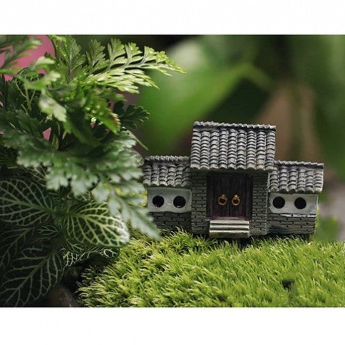 House Figurine Pot Yard Decoration