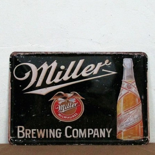 Vintage Miller Beer Wall Decor