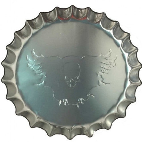 Embossed Beer Bottle Cap Metal Sign